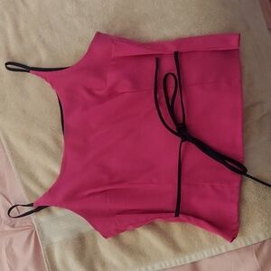 Vintage Y2K Brioche Pink Spaghetti Strap Coquette Camisole Tank Top Size L